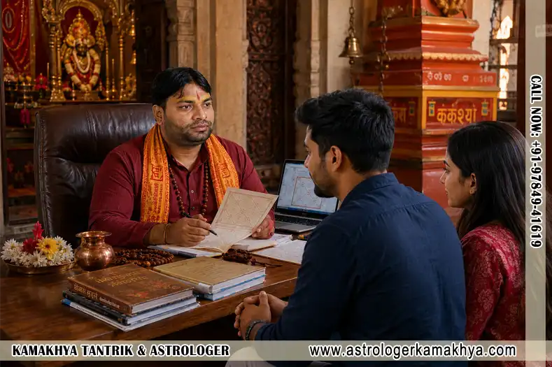 Pandit Ravi Bhargav Ji providing astrological guidance to his clients
